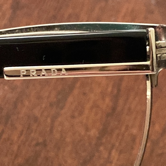 Prada eye 👁️ glasses black & silver frame only made in Italy unisex - Picture 6 of 16